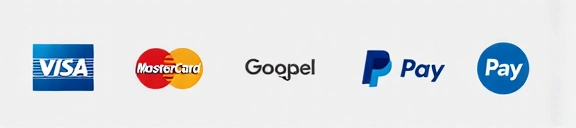 Various credit card and payment logos